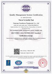 ISO certificate of YURNFREEZE EQUIPMENT CO., LTD. – certificate photo, supplier certificates section