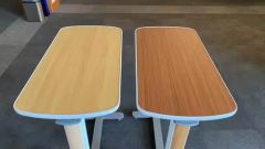Hospital Bedside Dining Table with Casters Adjustable Height Wooden Overbed Table Price - Image 6