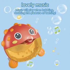 Automatic Bubble Blowing Bath Time Fun Cute Pufferfish Bath Bubble Machine Toy for Baby - Image 5