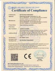 CE certificate from Shandong Zhengke Automation Co., Ltd.