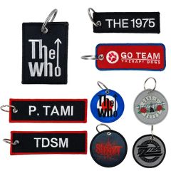 Custom Embroidered Name Tags Key Chains Patches with Your Logo - Image 3