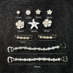 Fashion All-Match Pearl Chain DIY Shoe Decorations Style Pearl Origin China Model NO. S-174 Trademark Custom HS Code - Image 4