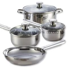 Stainless Steel 7PCS Saucepan Casserole Cookware Kitchenware Cooking Pot Set - Image 1