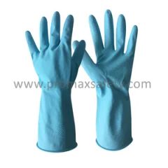 Unsupported Yellow Natural Rubber Kitchen Housework Gloves - Image 2