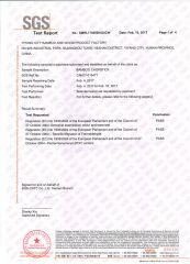 SGS Certificate od bamboo chopsticks certificate of HUNAN TONGDA BAMBOO INDUSTRY TECHNOLOGY CO., LTD – certificate photo, supplier certificates section