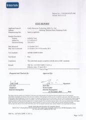 Intertek certified 01 certificate from Hongkong Lindy Industries Company Limited