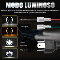 RGB Turn Signals for Wrangler with Yellow and White Two-Color Aperture Skull LED Headlights - Image 2