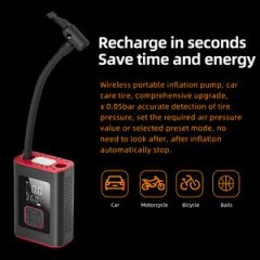 Great Powered Tire Inflator Adaptive Pressure Adjustment Voltage 7.4V Origin China PCS/CTN 20PCS Aair Hose 20cm Max. Power 50 - Image 3