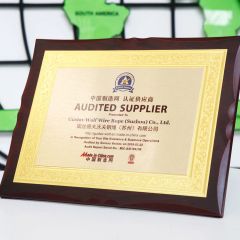 Recognition from customers certificate from Gustav Wolf Wire Rope (Suzhou) Co., Ltd.