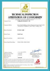 CE certificate from Nanjing Exito Industrial Co., Ltd.