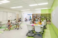 School Interior Designing Service Color Scheme Vibrant Furniture Type Ergonomic Layout Focus Age-appropriate Storage Solution Smart - Image 1