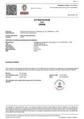 Bv class certificate for Grab certificate from Shanghai Nice Equipment Technology Co., Ltd