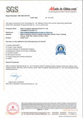 SGS Certificate certificate from Hefei Youngman Sporting Goods Co., Ltd.