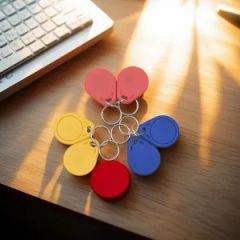 Tri-Color Uid/Cuid Blank-Chip Keychain Cards, Write-Supported, Factory Wholesale. - Image 4