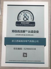 DUNS REGISTERED certificate from Zhejiang Xirui High-Voltage Electric Co., Ltd.