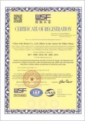 ISO 14001:2015 certificate from China Salt Jintan Co., Ltd.