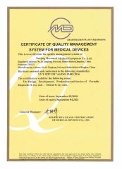 ISO certificate from Nanjing Mornmed Medical Equipment Co., Ltd.