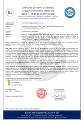 Explosion-proof certificate from Wenzhou Quanguan Electric Co., Ltd.