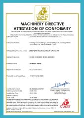 UDEM Valves certificate of Quanzhou Nuoyi Hydraulic Technology Co., Ltd. – certificate photo, supplier certificates section