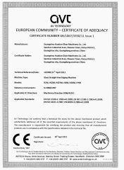 CE Certificate certificate from Guangzhou Huatian Glass Machinery Co., Ltd.