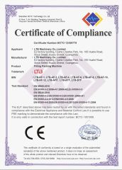 CE Certification-Filling Packing Series certificate of LTB Machinery Co.,ltd – certificate photo, supplier certificates section