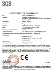 SGS certificate of ZHONG SHAN MEILONG ELECTRONIC CO.,LTD – certificate photo, supplier certificates section