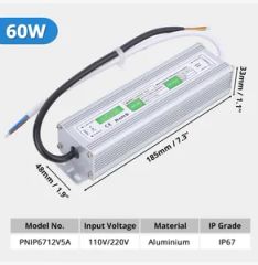 LED Lighting Outdoor Switching Mode Transfomer IP67 Waterproof DC 12V 60W Power Supply - Image 5