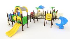 Safe Design Smooth Surface Shock-Absorbing Outdoor Playground Set for Amusement Zone - Image 2