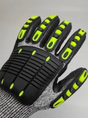 Impact Cut Resistant TPR Work Gloves Origin China Length Medium Size Customized Model NO. HY009 Color Customized Specification - Image 5
