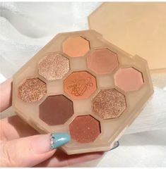 Milk Tea Bear Nine Color Eyeshadow Tray Earth Color Eyeshadow Makeup - Image 5