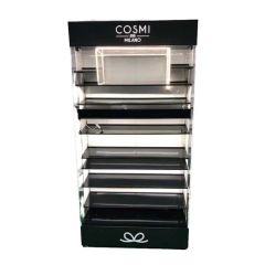 Custom Cosmetic Display Shelf Acrylic Display Stand Cabinets Retail Store Floor Display with LED PVC Pop Display - Image 2