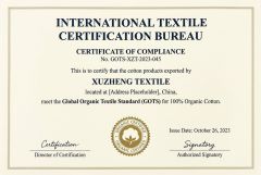 INTERNATIONAL TEXTILECERTIFICATION BUREAUE certificate of Shandong Xuzheng Textile Co., Ltd – certificate photo, supplier certificates section