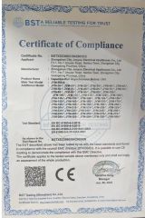 Certificates certificate from FOSHAN OUTEC ELECTRIC APPLIANCE CO., LTD.