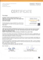 SGS certificate from Ningbo Kingeagle Thread & Yarn Industry Co., Ltd.