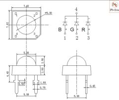 Common Cathode 5mm Round RGB Super Flux LED Lamp with High Flux - Image 2