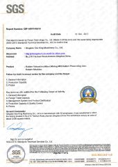 SGS Certification certificate from Qingdao Sea King Machinery Co., Ltd.