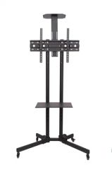 Mobile Trolly Stand 32-65inch VESA400x600 19kg Gw 50kg Load Customized RoHS CE ISO9001 - Guangzhou Sunflower Technology Co., Ltd.