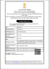Import Export Code - DGFT INDIA certificate of N23 International – certificate photo, supplier certificates section