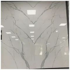 Calacatta White Large Format Porcelain Slabs for Countertops Origin China Surface Honed Thickness 12mm Size 3600？600mm HS Code 2518100000 - Image 3