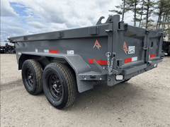 2024 RawMaxx 5X10 7K Powder Coated Dump Trailer w/Tarp Kit - Image 3