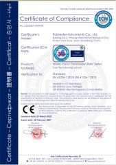 Certificate for WVTR-W6 Water Vapor Transmission Rate Tester certificate from Pubtester Instruments Co., Ltd.