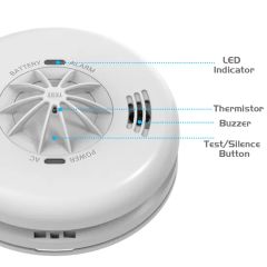 AC Power Hardwired Heat Detector - Image 5