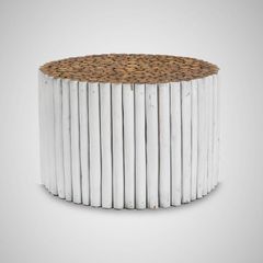 Round Wooden Coffee Table - Teak Slat Design Price Range Start From $73 Dimensions 70 X 70 X 45 Cm Sourcing Sustainable - Image 2