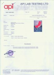 EN581 certification certificate from NINGBO XUSHENG LEISURE PRODUCTS CO., LTD.