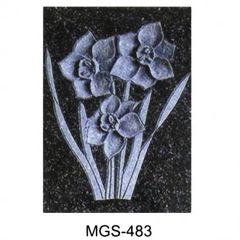 Granite Flower Sandblasting for Custom Color Blue Model NO. 485 Style as Request HS Code 68029311 Surface Polished Size as Per - Image 5