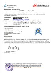 TUV Certification certificate from QINGDAO BAIXI INDUSTRY CO., LTD.
