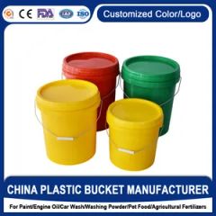 Small Printing Empty Customized Logo Green Wholesale 20 Liter 3L 45 Liter Plastic Pail with Wet Wipes Mouth Paint Food Easter Drinks - Enlightening Plast Co., Ltd