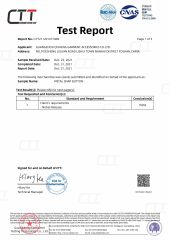 Nickel free test report certificate from Guangzhou Qisheng Garment Accessories Co., Ltd.