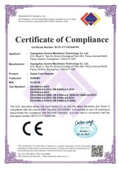 CE Certificate certificate from Guangzhou Sunrry Kitchen Equipment Co., Ltd.