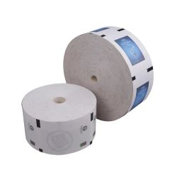 Bank Slip ATM Roll Coated Thermal Paper Layer 1 Origin China Trademark Huqiu HS Code 48169010 Specification 80mm Brightness - Image 1